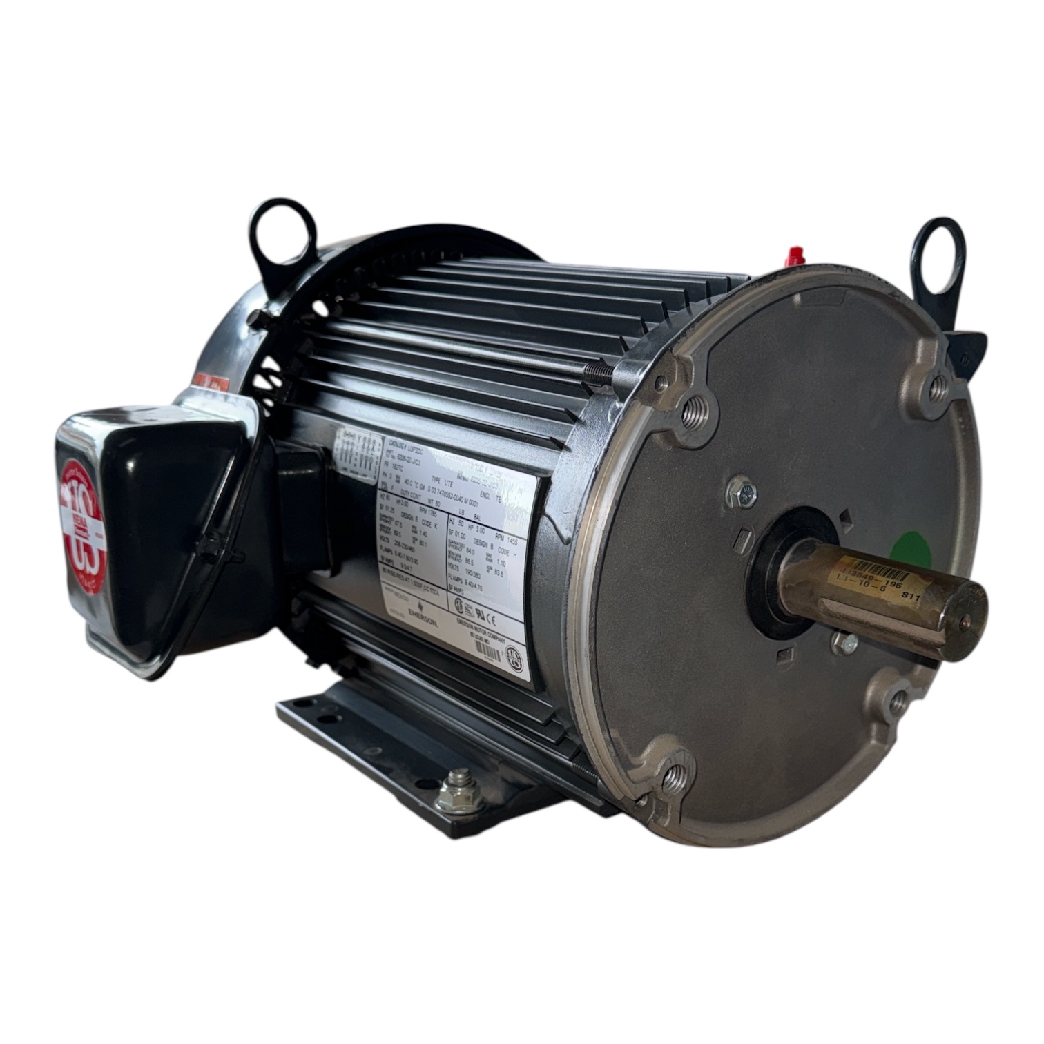 3HP Emerson US Motors 1765RPM 208-230/460V Frame 182TC AC Motor - Image 5