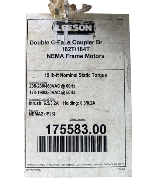 Leeson Model 1087721011QG Coupler Brake 17558300-REV00 - Image 7